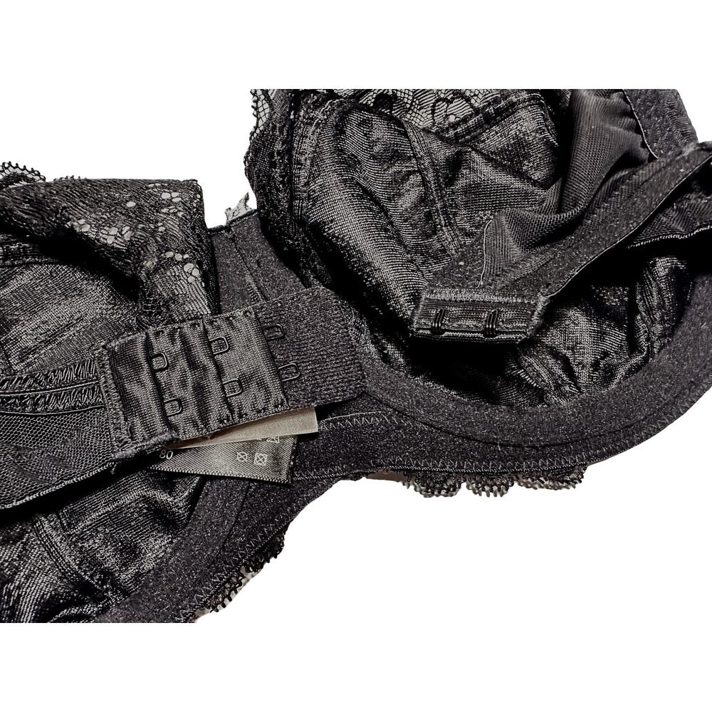 Panache Black Lace Full Coverage Un-padded Bra UK/US 30G - Picture 3 of 12